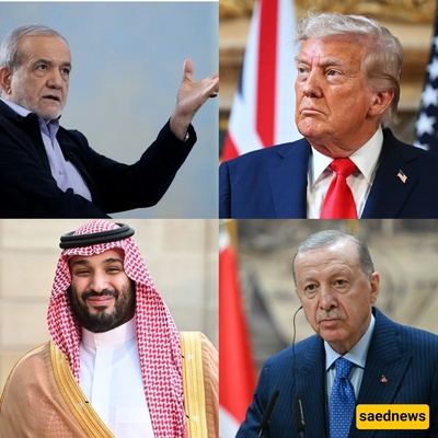 تواجد متزامن لمسعود بزشکیان، دونالد ترامب، محمد بن سلمان، ورجب طیب أردوغان فی باکستان: من نشر هذا التقریر؟
