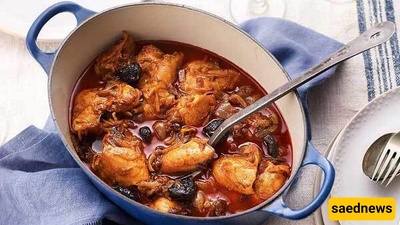 کیفیه إعداد یخنه الدجاج والبرقوق البخاری: وصفه خطوه بخطوه
