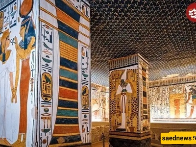 فیدیو مذهل لتصامیم فنیه فی قبر الملکه نفرتاری: العصر الذهبی للفن فی مصر القدیمه