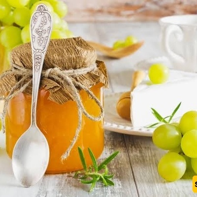 طریقه تحضیر مربى العنب الخالی من السکر باستخدام عنب خماس الجیلانی