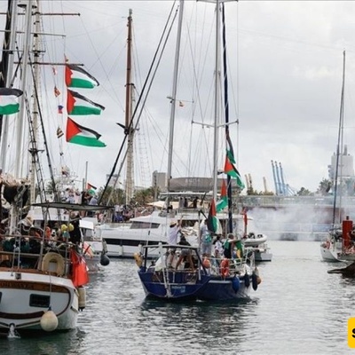 أسطول الثبات لم یصل إلى الشاطئ بعد، لکنه بلغ هدفه!