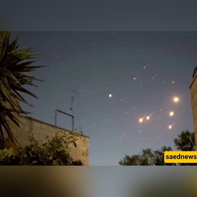 إغلاق شارع فی حیفا عقب هجوم صاروخی إیرانی