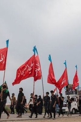 قافله الأربعین الطبیه الإیرانیه تتجه الى کربلاء المقدسه