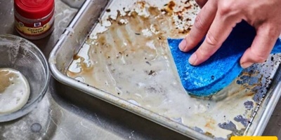 تنظیف صینیه الفرن فی 3 خطوات فقط