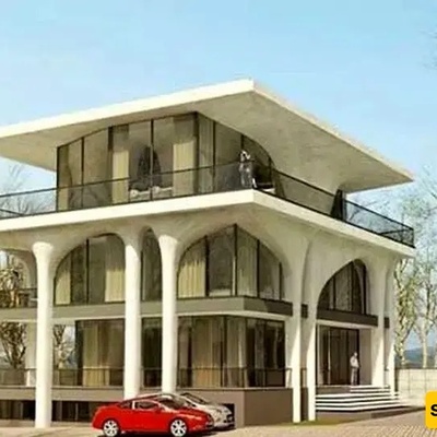 نظره على العماره الممیزه لفیلا أحد الممثلین المشهورین، منزل یطمس الحدود بین البنیه والحیاه / أی نوع من المنازل یعیش فیها الفنانون؟