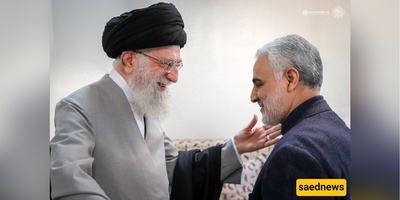 لقاء سری جمع الإمام الخامنئی والحاج قاسم سلیمانی فی مکتب بسیط ومتواضع +صوره