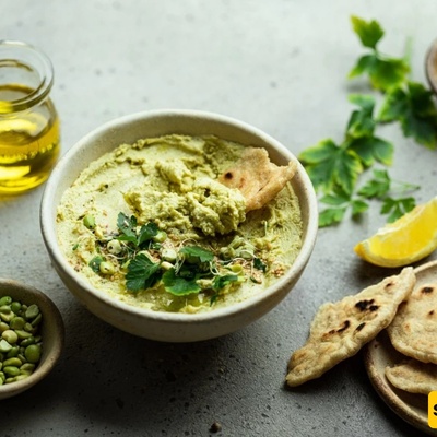 طریقه تحضیر مکمول البازلاء الخضراء: مقبل صحی ولذیذ