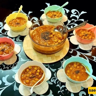 کیفیه تحضیر شوربه الحمص بدون لحم: طریقتان إیرانیّتان بسیطتان ومغذّیتان للطهی (مع الصور)