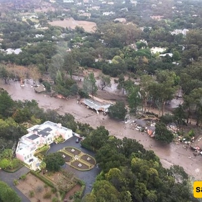 أمطار غزیره تغمر جنوب کالیفورنیا وتسبب فیضانات مفاجئه وانزلاقات طینیه