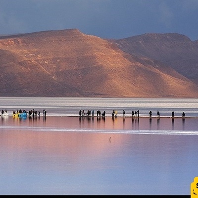 عوده الحیاه إلى بحیره مهارلو بعد الأمطار المنعشه فی جنوب إیران