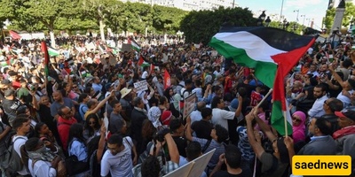 مظاهرات فی تونس والمغرب تضامنا مع غزه