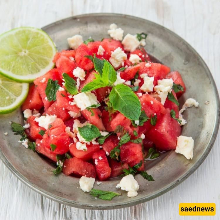 سلطه البطیخ وجبن الفیتا... المزیج الذی فاجأ العالم