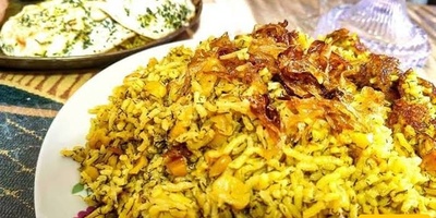 طریقه عمل الأرز الإیرانی بالشبت مع الفول المجفف (دامپختک باقالی)