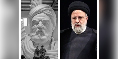 هل منع الشهید رئیسی ترکیب تمثال فردوسی بارتفاع 33 متراً فی جامعه فردوسی بمشهد؟