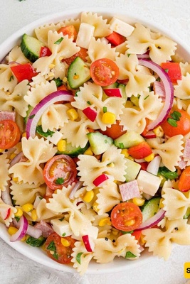 سلطه المکرونه بدون سجق | طریقه إعداد سلطه المکرونه بدون سجق