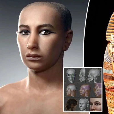 صوره | نظره على إعاده بناء مذهله لوجه فرعون مصر