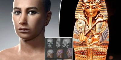 صوره | نظره على إعاده بناء مذهله لوجه فرعون مصر