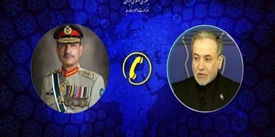 أجرى وزیر الخارجیه الإیرانی عباس عراقجی ورئیس أرکان الجیش الباکستانی محادثات هاتفیه