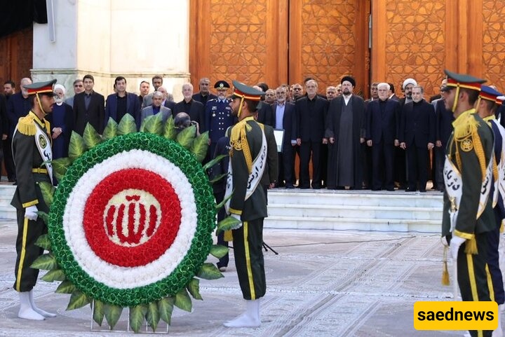 رئیس الجمهوریه وأعضاء الحکومه یجددون العهد بالتزامهم بمبادئ الإمام الخمینی (ره)