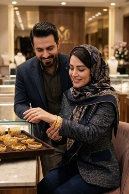 هل یجوز للصائغ الرجل أن یضع السوار فی ید امرأه أجنبیه عنه (غیر مَحرَم)؟
