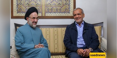 تحلیل لأناقه مسعود بزشکیان، "أکثر رؤساء العالم تعلیماً": من الستره المقلوبه إلى البذله والعباءه الذهبیه + صور
