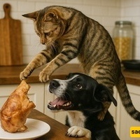 تعاون مذهل بین کلب وقط لسرقه الطعام من المطبخ / عملیه خاصه من کوبرا 11 – هل هذا ممکن فعلاً؟