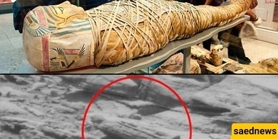لحظه فتح نعش زلیخا وکشف جسدها المُحنَّط: لا یزال جمالها کما هو، وکأن دعاء النبی یوسف ومعجزه الله ما زالا منعکسین على وجهها