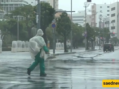 إعصار «دلفین» یضرب الیابان.. 5 إصابات وعشرات الآلاف بلا کهرباء