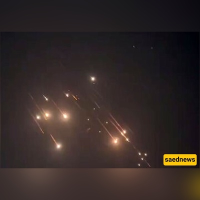 وابل من الصواریخ الإیرانیه فی سماء الدوحه + فیدیو