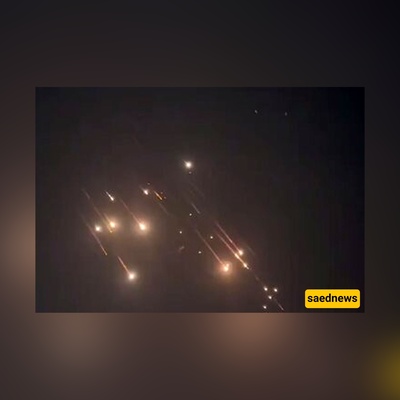 وابل من الصواریخ الإیرانیه فی سماء الدوحه + فیدیو